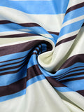 Pbong  Striped Strapless Maxi Dress Ruched Waist Slit Hem Bodycon Dress Summer Beach Party Stylish Date Chic Women Vestido