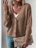 Loose Knitted Long-Sleeved Cardigan Sweater Autumn Winter New Arrival Comfortable Soft Women's Open Front Knitwear