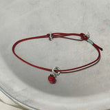 Fashion Red Apple Pendant Bracelet For Women Girls Sweet Cute Fruit Pink Woven Rope Adjustable Bracelet Jewelry Gift
