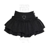 Black A- Line Mini Dress For Women Slimming Cake Skirt Smooths Your Silhouette Legging-Length Skirt Female