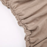 Khaki Hooded Bodycon Folds Long Sleeve Dress