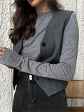 Soft Modal Knit Autumn Women's T-shirts Round Neck Long Sleeve Simple Basics Tees Solid Color Pink Fashion Spring Slim Top Woman