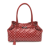 Women's Polka Dot PU Leather Handbags Retro Sweet Daily Casual Dating Short Handle Tote Bag New Trend Shoulder Bags