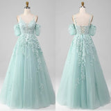 Pbong  Sleeveless Floor Length Off Shoulder Appliques Backless  Vestidos Para Bodas Mujer Invitada