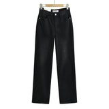 Japanese 2000s style y2k jeans for women denim pants vintage clothes baggy jeans blue loose wide leg high waist jeans black