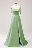 Pbong  High Quality Strapless Floor Length Backless Sleeveless High Fork Vestidos Para Bodas Mujer Invitada Vestido De Noiva