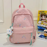 Pbong  Girl School Bag Backpack Back Pack For Teenager Women Children Female Pink Schoolbag Primary High Bagpack Class Teens Child Kids（No hanging accessory）