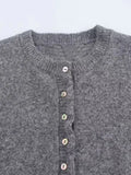 2025 New Women's European & American French Design Sweaters Female Elegant Simple Layered Decoration Versatile Knitted Cardigans