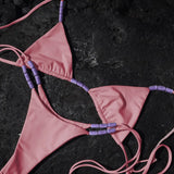 Sexy Bikini Women Swimsuit Female Swimwear Bandeau Biquini Thong Bathing Suit Shiny Swimming Suits Halter Bodysuit Beachwear
