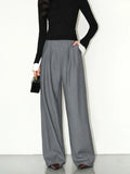 Multicolor Office High-waisted Wide-leg Suit Pants Women's 2025 Autumn Loose and Drape Casual Straight Mopping Trousers