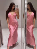 Women Pink Ruffles Edge Backless Lace-up Halter Dress Sexy Sleeveless High Waist Vestidos New Beach Vocation Party Robes