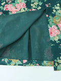 Pbong  French Retro Floral Print Maix Dresses for Women Square Collar Bow Strap Slimming Slit Design for Beach Vacations