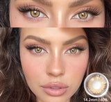 Colored Contact Lenses For Eyes 1pair Brown EyeContacts Lense Yearly Use Beauty Makeup Blue Color Contact Lenses