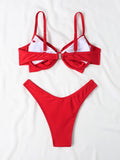 Bikinis Women Push Up Swimsuit Solid Strape Swimwear Ladies Bathers Bathing Swimming Swim Suit Female Beachwear