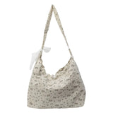 Pbong  New Hot Sale Of The Season Floral Lace Butterfly Knot Women's Shoulder Bag Fresh Sweet Style Large Capacity Nylon Tote Bag Da...