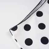 Pbong  Cute Polka Dot Print Low Rise Micro Shorts Women Summer Vacation Wear Contrast Color Skinny Mini Bottoms Casual All Match Short