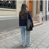 Solid High Neck Double Button Topcoat Dropped Shoulder Loose 2025 Autumn Short Elegant Jacket Women Urban Casual Lady Outerwear