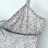 Leopard Print Bow Sexy Crop Top And Short Skirt Fashion Summer Outfits 2025 New Velvet Pathwork Camisole +skirt Two Piece Set