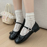 Spring Women Mary Jane Shoes Fashion Square Toe Ladies Comfort Soft Sole Flats Women's Comfort Ballerinas Shoes