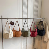 Pbong  Women's large capacity Canvas Multi-pocket Shoulder Bag Casual Practical Aesthetic Daily Commute Crossbody Bag Handbags