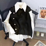 Candy Color Knit Vest Shirt Women Two Pieces Button Polo Neck Long Sleeve Fashion Autumn Winter Ladies Winter Shirts