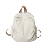 Pbong  100% Cotton Small Backpacks Solid Black Leisure Or Travel Bags Soft Canvas Packages For Women High Quality Cloth Shoulder Bags
