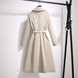 Pbong  Women's Long Coat Spring Autumn Loose Fashionable Slimming Large Size Casual Outerwear Elegant Lady Jacket Trendy