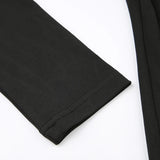 Black Square Neck Long Sleeve Dress