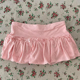 Y2K Cute Women Skirt Retro Hip-Hop Sweet Bow Fashion Streetwear Summer Sweetheart Campus Harajuku Casual Solid Color Mini Skirt
