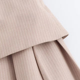 Fake Piece Set Strapless Short Dress 2025 New Fashion A-line Pleat Summer Dress For Women Solid Chic Street Female Clothing