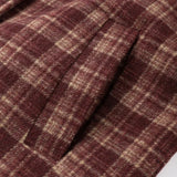 Pbong   Casual Plaid Stand Collar Jacket Women Loose Long Sleeve Single Breasted Pocket Female Jackets Autumn Winter Streetwear New