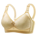 Pbong  2PCS High Quality Gathering Anti Sagging Women's Anti Glare Underwear Comfortable Seamless Plus Size Simple Natural Women's Bra