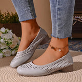 New Fashion Women's Summer Design Temperament Hollow High Heel Shoes Leather Square Head Shallow Mouth Shoes Zapatos Mujer