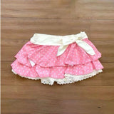New Euramerican Sweet Bow Design Skirts Y2k Constrast Color Polka Dot Print Punk Streetwear Harajuku Jumper Lace Edge Skirts