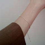 New 925 Sterling Silver Square Bracelet Simple Style Shiny Bracelet Gifts for Women Free Shipping Exquisite Fashion Jewelry