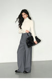 Multicolor Office High-waisted Wide-leg Suit Pants Women's 2025 Autumn Loose and Drape Casual Straight Mopping Trousers