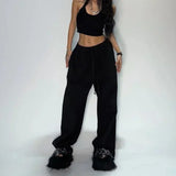 Casual Gray Sweatpants Women Wide Leg Black Joggers Classic Baggy Streetwear Oversized Sports Female Trousers All-match