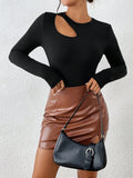 Pbong  High-grade Long-sleeved French  Blouse Suit With a Bottom Coat Female Spring and Autumn Winter Facial Mask Foreign