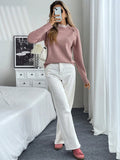 New lace round neck pullover long sleeved autumn and winter knitted sweater