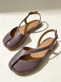 Pbong  Luxury Tabi Flat Sandals Women Summer Patent Split Toe Slingbacks Ballet Shoes Brand Designer Banquet Wedding Sandalias