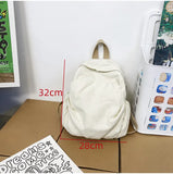 Pbong  100% Cotton Small Backpacks Solid Black Leisure Or Travel Bags Soft Canvas Packages For Women High Quality Cloth Shoulder Bags