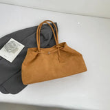 Pbong  Large Capacity Suede Fabric Simple Tote Bag for Women Shoulder Bags Designer Luxury Brand Handbags and Purses