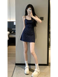 Korean Style Floral Print Open Cardigan Dress Two-Piece Set Unique Design Spring Summer Season Women's Fashion Soft Polyester...