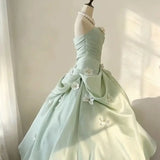 Sen style evening gown strapless slimming adult gift princess dress birthday party host performance dress customization