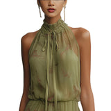 Pbong  Sexy Sleeveless Mini Dress Women Summer Fashion Slim Floral Print Off Shoulder Short Dresses Elegant