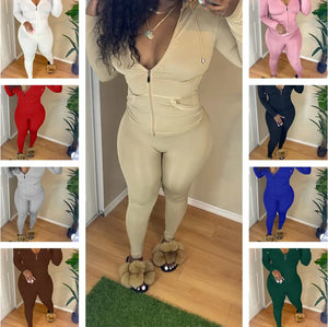 Pbong  Amazon INS Autumn European Women's Fashion Hooded Cardigan Slims Casual Suit Smooths Your Silhouette Sports Casualwear