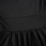 V-Neck Long Sleeve Pleated Party Dress