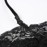Black Halter Lace Patched Off Shoulder Dress
