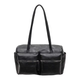 Pbong  High Capacity Travel Bag Women's Commuter Shoulder Bag Fitness Dance Storage Large Capacity Handbag Stylish PU Material