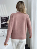New lace round neck pullover long sleeved autumn and winter knitted sweater